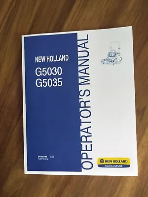 New Holland Operators Manual For Mower G5030   G5035 • $69.99