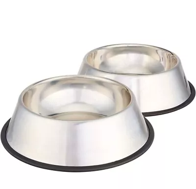 AmazonBasics BXG-02 Stainless Steel Dog Bowl - 2 Pieces • $8