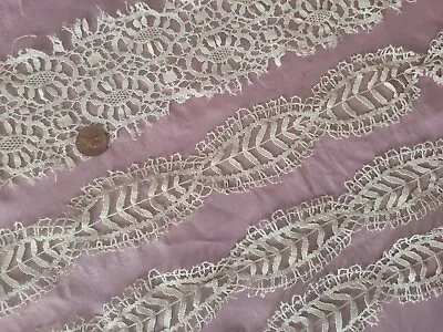 Lot Vintage Lace French Trim Torchon Hand Made Edging Picoted Maltese Motif • $12.99