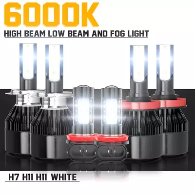 For Ford Fusion 2006-2016 6x Combo LED Headlights Hi/Lo Beam Fog Light Bulbs Kit • $34.99