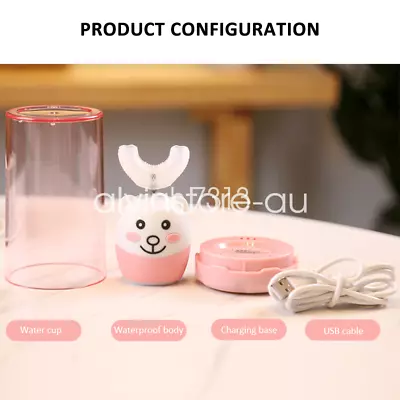 $19.99 • Buy Sonic Electric Toothbrush Children U-shaped Head Toothbrush Age 2-15 Kids Gift