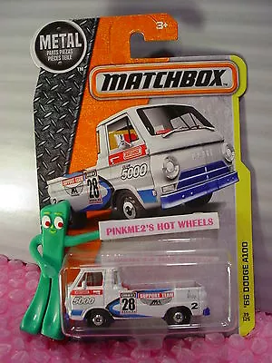 2016 MATCHBOX '66 DODGE A100 #39☆White/blue/Red; SUPPORT TEAM 28☆Construction☆ • $3.66