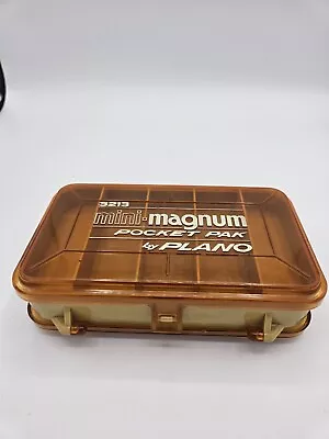 Vintage Plano 3213 Mini-Magnum 13 Pocket Pak  Plano 2 Sided  Tackle Box • $21.99