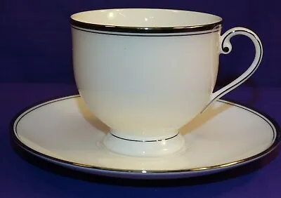 Mikasa Fine China Gothic Platinum Coffee Cup & Saucer Set Ak018 • $19.99