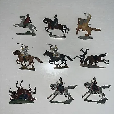 Tin Flat Toy Soldiers 30mm X 9 # 3 • $11.37
