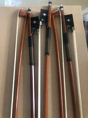 5pcs 4/4 Size Violin Bows Ebony Frog Copper Mounted Hand Made • $89