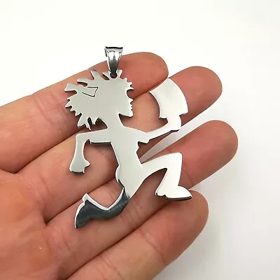 $8.99 • Buy Stainless Steel Bowknot Hatchetman ICP Juggalette Charm Pendant Necklace 30''