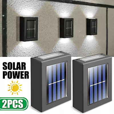 $24.99 • Buy 2-10X Outdoor Solar Deck Light Path Garden Patio Pathway Stairs Step Fence Lamp
