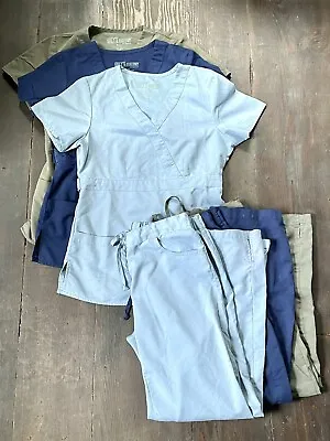 $30 • Buy Grey's Anatomy By Barco Mock-Wrap Scrubs Size XS - LOT OF 3 PAIRS - Pre-owned