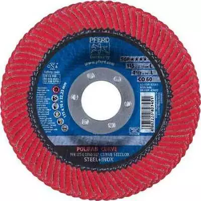 Pferd 67381 4-1/2  X 7/8  A.H. Polifan® Flap Disc - Co Sgp Curve Steelox • $15.15