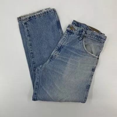 Wrangler Jeans Mens 36 Blue Denim Pants Outdoors Work Wear 36x30 * • $2.49