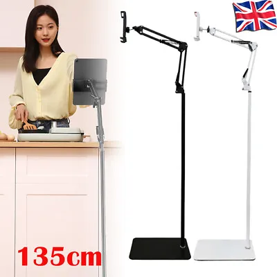 360° Adjustable Tablet Floor Stand & Desk Mount Flexible Arm Phone Holder IPad • £19.99