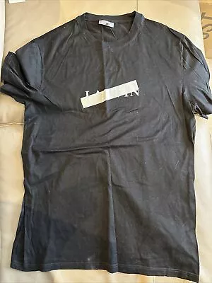 Lanvin T Shirt With Reflective Block Logo Size L Fits Like Medium • £50