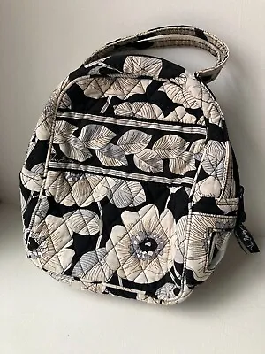 Vera Bradley Camellia Black & White Floral Quilted Tote Lunch Bag • $22