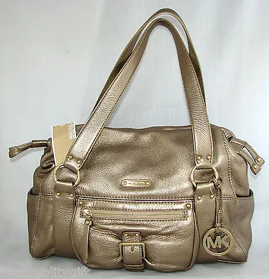 New-michael Kors Austin Bronze Leather Large Hand Bagshouldsatchel-msrp$398 • $244.99