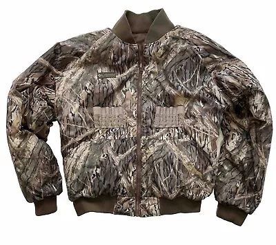 Vintage Columbia Jacket Mossy Oak TreeBark Camo Insulated Reversible Men’s Large • $49.95