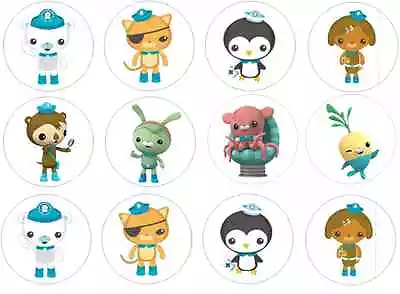 12 Octonauts Edible Wafer Paper Cupcake Toppers • $2.99