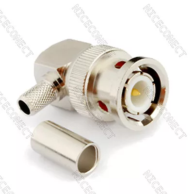 20pcs BNC Male Plug Right Angle RA Connector For LMR195 RG58 RG400 RG142 Cable • $23.80