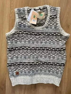 £21.50 • Buy Pachamama Knitted Slipover 100% Wool Size M
