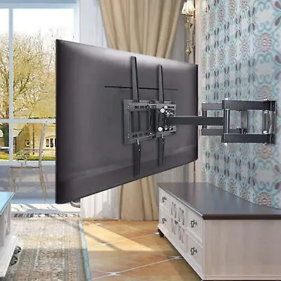 Heavy Duty Corner TV Mount Dual Swivel Articulating Arms Wall Hung Bracket 32-65 • £31.92