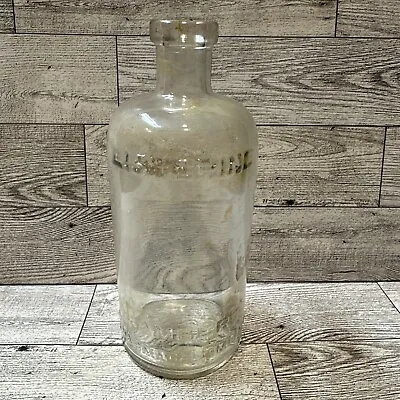 LISTERINE  Lambert Pharmacal Company Embossed 7x3” Glass Bottle Vintage • $6.99