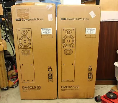 B & W DM 602.5 S3 Floor Standing Speakers W/ Manufacture Boxes • $599.95