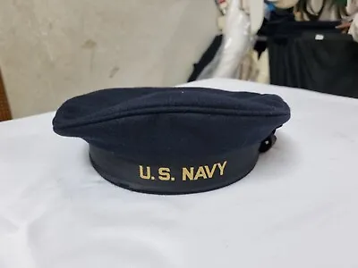 WWII US Navy Wool Beret Hat Sailor Cap • $56.75