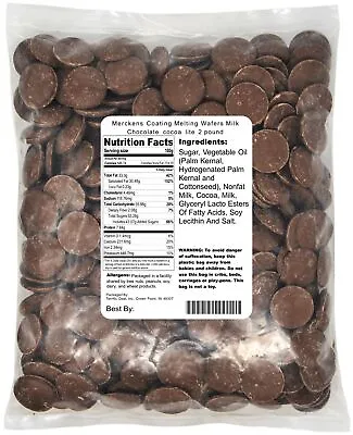 Merckens Coating Melting Wafers Milk Chocolate Cocoa Lite 2 Pound • $19.99