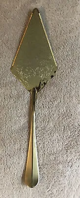 Vintage Fancy Ornate 12  Gold Plated Cake Pie Server • $5.99