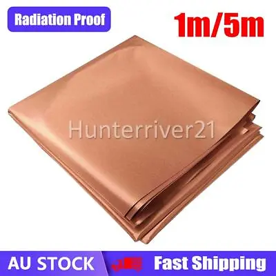 EMF Protection Pure Copper Fabric- RFID EMI RF Shielding Radiation-Proof Cloth • $24.36