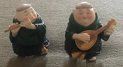 Department 56 Merry Makers Monks: Martin The Mandolinist & Frederick The Flutist • $17.95