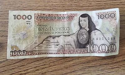 1000 Pesos Series WA 30 Oct. 1984 El Banco De Mexico • $1