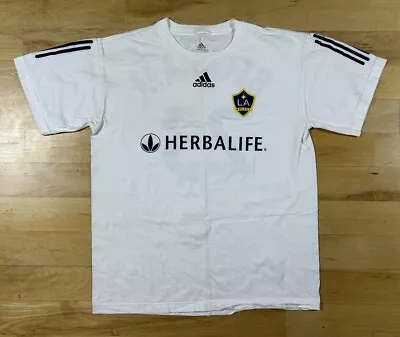 David Beckham T-shirt Men’s Medium LA Galaxy ADIDAS Herbalife Soccer #23 White • $17