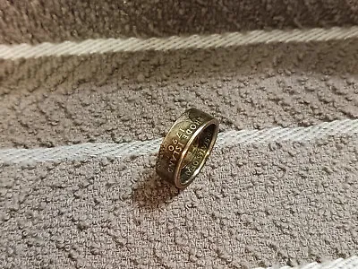 Rhode Island Handcrafted Washington Quarters Coin Ring Size 7-1/2   2001 • $16.01