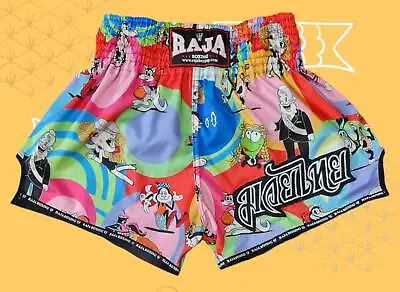 Muay Thai RAJA BOXING Shorts Cartoon Size L Unisex Original Form Thailand MMA • $44