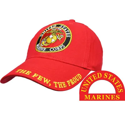 USMC Marines Marine Corps United States Red Semper Fi Embroidered Cap Hat • $15.24