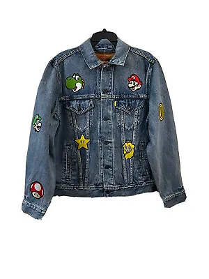 Levi’s X Nintendo Super Mario Bros Vintage Denim Jacket [773800016] Big E Sz M • $139.99