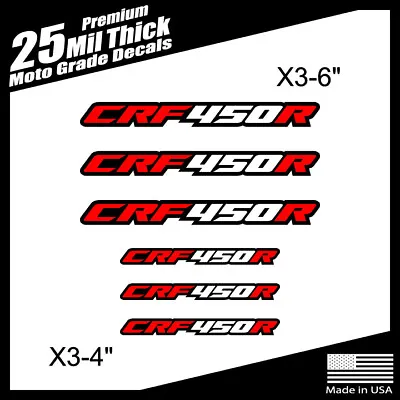 CRF450R Decals Thick Moto Grade Material FREE SHIPPING!! • $20