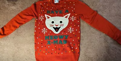 Christmas Cat Sweater Women Small Brand New! • $19.99