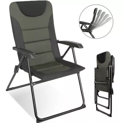 Homecall XL Highback Folding Garden Camping Chair Steel Rip Stop  Mesh Padded  • £29.99