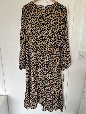 BWOT Misguided Leopard Print Dress Size 14  • £6