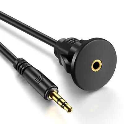 $13.90 • Buy Extension Cable Waterproof Audio Jack Car Panel 3.5mm AUX Flush Mount Cable