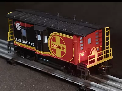 O Gauge Santa Fe Bay Lighted Caboose Train Car Glowing Interior LED Lights • $63.97