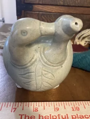 Vintage Green Celadon Ceramic Twin Duck Pitcher Jar Chinese? • $15