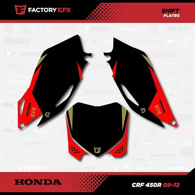 Black Gold Shift # Number Plate Graphic Kit Fit 02-04 Honda Crf450R CRF 450 450R • $29.99