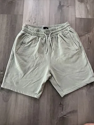 Men’s H&M Sweat Jogger Shorts Fleece Seafoam Green Slim Athletic Small Reg Fit • $6.99