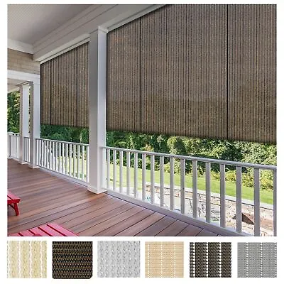 Roller Up Shades Curtain Patio Deck Porch Pergola Balcony Backyard Outdoor-8FT • $46.39