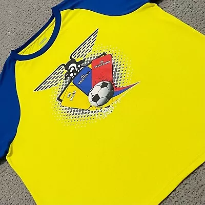 Ecuador T Shirt Mens L Yellow F.E.F. National Team Pais Orgullo Seleccion Tee • $16.99