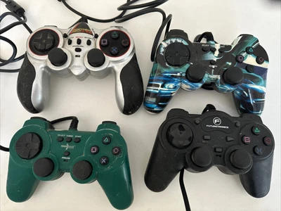 $28 • Buy 4 X Sony PlayStation  PS2 Controller Genuine Tested Working #14