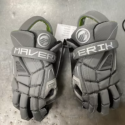 Maverik Mens M5 Lacrosse 13in Gloves Gray (Lg) • $100